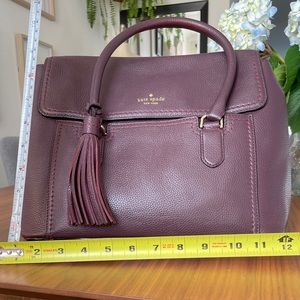Kate Spade Burgundy Leather Nicola Chester Satchel